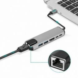 Type C To HDMI+USB3.0+PD 6...
