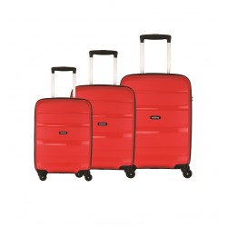 American Tourister Hard Body Set Of 3 Luggage Amt Brandon Sp 3pc set Br.coral Red