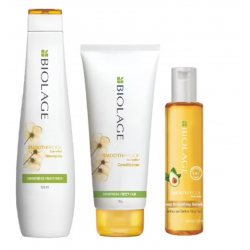 Matrix Biolage Frizz-free Hair Regime with Smoothproof Shampoo 400ml, Conditioner 196g & Serum 100ml ,