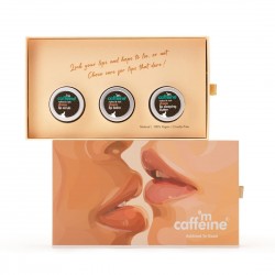 mCaffeine Choco   Kissed Lip Gift Kit Lip Scrub Lip Balm