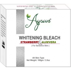 Aysun   Whitening Bleach Strawberry and Aloevera for Sensitive Skin Bleach (100g)