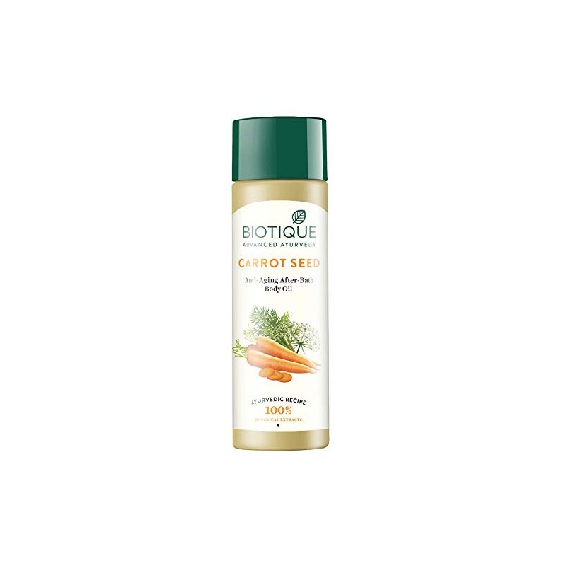 Biotique  Bio Carrot Seed Anti Aging After Bath Body Oil (120mL)