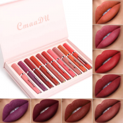 Cmaadu  10 Colors Lipstick Set Liquid Matte Waterproof Makeup Lip Gloss