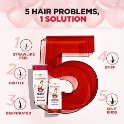 L'Oréal Paris Shampoo For Damaged and Weak Hair With Pro-Keratin + Ceramide Total Repair 5 1l