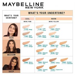 Maybelline New York Liquid Foundation Matte Finish With SPF Absorbs Oil Fit Me Matte + Poreless 118 Light Beige 30 ml