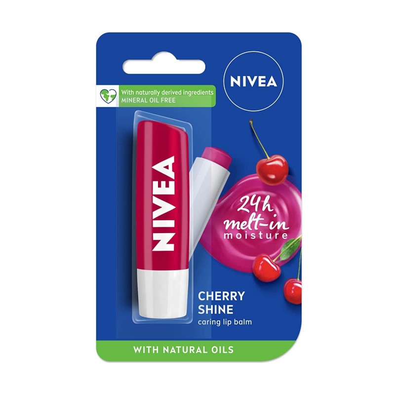 Nivea Lip Balm Glossy Finish Fruity Cherry Shine 4.8g