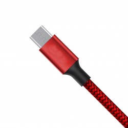 Hammer Unbreakable 3.1A Fast Charging Braided MICRO Cable 1 Meter (Red)
