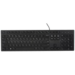 Dell Kb216 Wired Multimedia USB Keyboard with Super Quite Plunger Keys with Spill Resistant Black