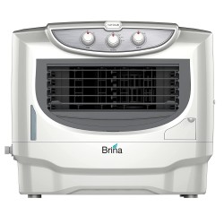 Havells Brina 50 Litres Window Air Cooler with Powerful Blower Woodowol Pads and Ice Chamber 50L White Brown