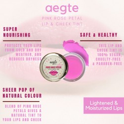 Aegte Pink Rose Petal Lip & Cheek Tint Balm 15g
