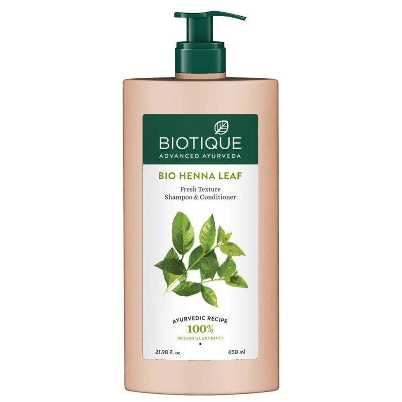 Biotique Bio Henna Leaf Fresh Texture Shampoo And Conditioner 650ml