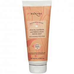 Mantra – Herbal Peach, Saffron & Himalayan Rock  Salt Micro Exfoliating Face Scrub 100mL