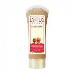 Lotus Herbals Berryscrub Strawberry & Aloe Vera Exfoliating Face Wash  120g