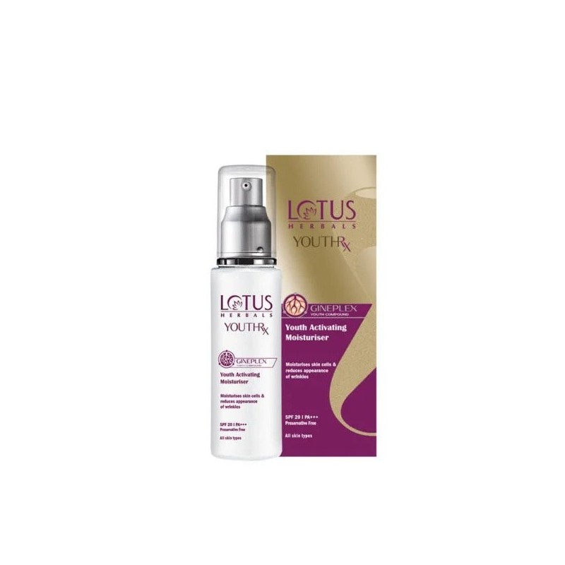Lotus Herbals YouthRx Gineplex Youth Compound   Activating Moisturiser – SPF 20 PA+++ (50ml)