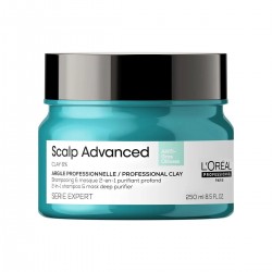 L’Oréal Professionnel – Scalp Advanced Anti-Oiliness 2-In-1 Deep Purifier Clay   | For Oily Scalp | With 3% AHA (250mL)