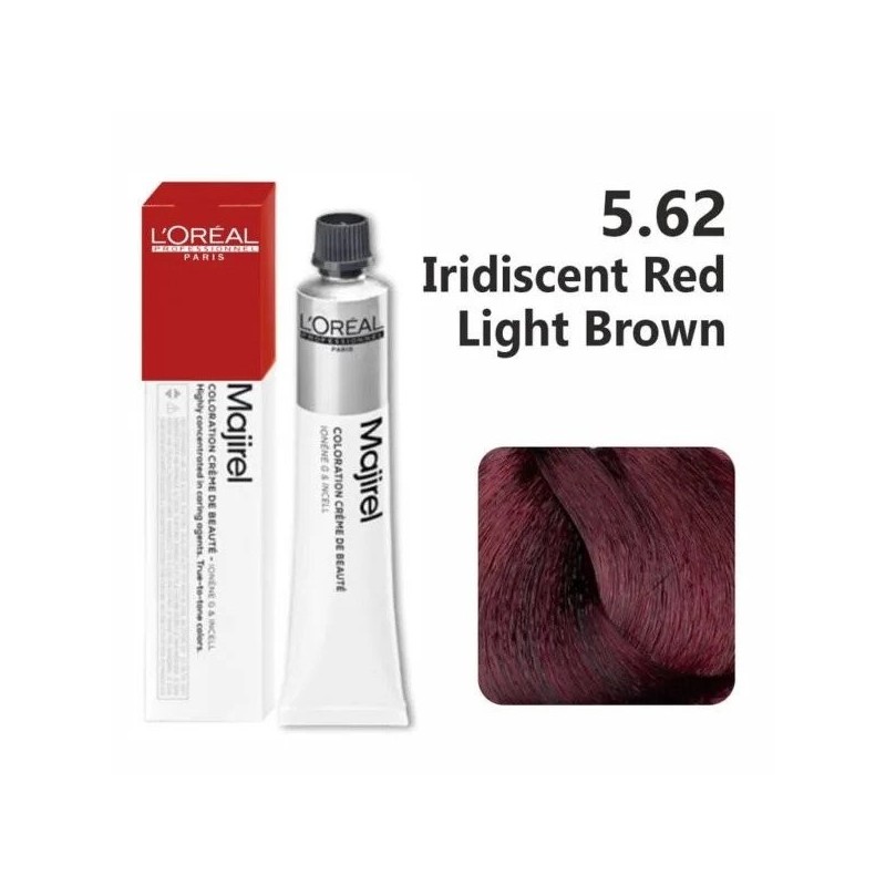 L’oreal Professionnel 5.62 (Iridiscent Red Light Brown) (49.5G) Majirel  Beauty Coloring Cream Hair Color