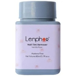 Lenphor – Nail Tint Remover – Removes Nail Paint Stains  Instantly, Acetone Free (80mL) Vanilla Rose
