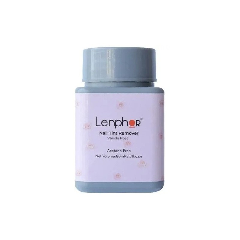 Lenphor – Nail Tint Remover – Removes Nail Paint Stains  Instantly, Acetone Free (80mL) Vanilla Rose