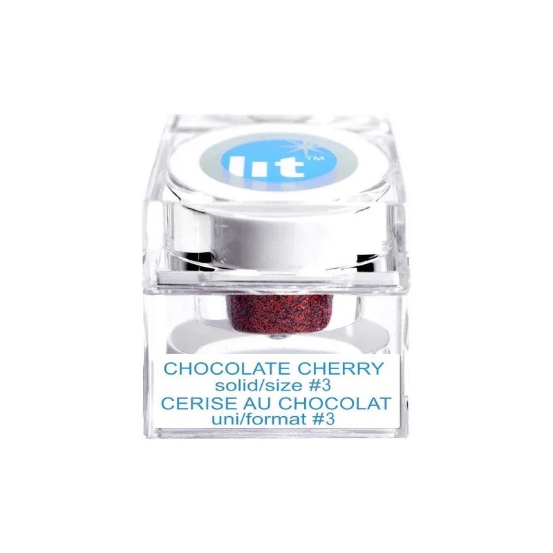 Lit Cosmetics – Chocolate Cherry Size  3 Glitter (Solid) – 4g