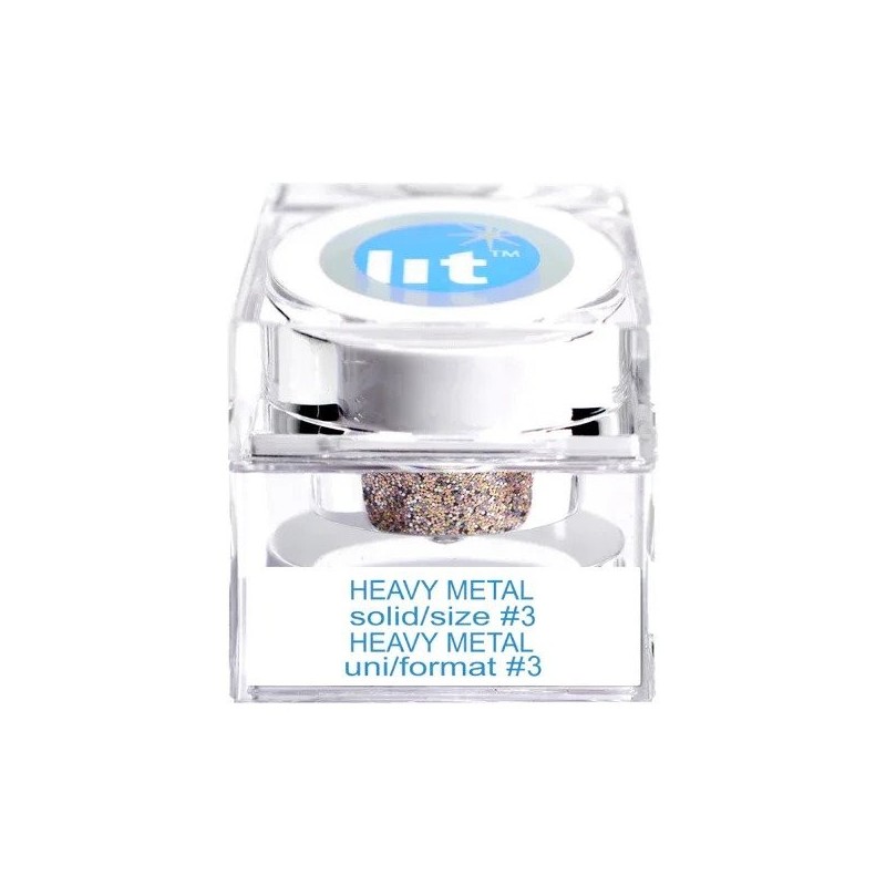 Lit Cosmetics – Heavy Metal Size  3 Glitter (Solid) – 4g