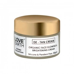 Love Earth Organic Face Glowing &  Brightening De-Tan Cream (50gm)
