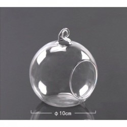 Hanging transparent glass...
